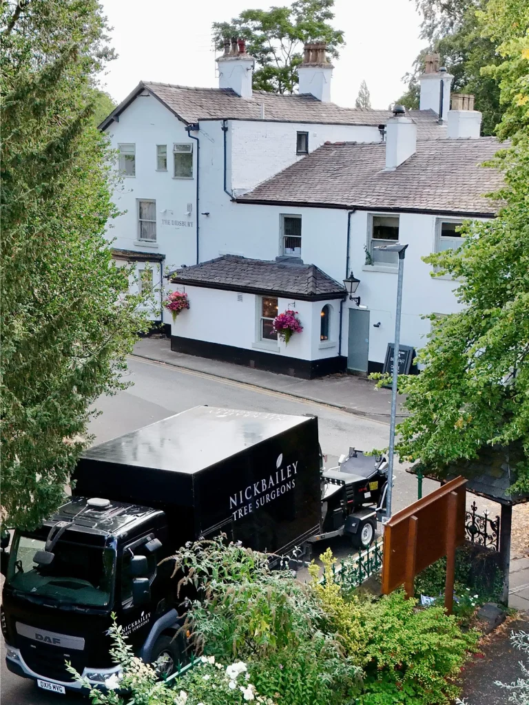 Nick Bailey Tree Surgeons working at a residential property in Stockport